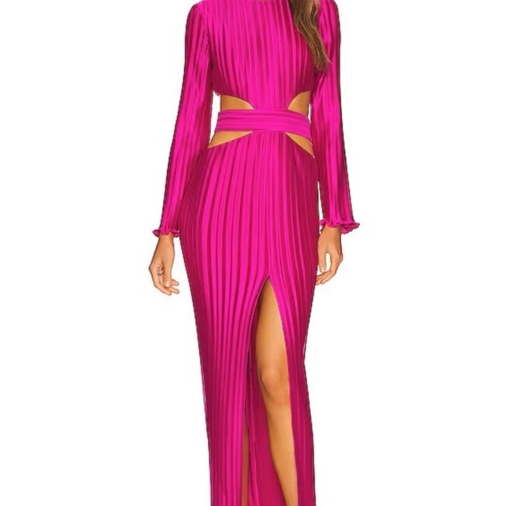 Aiifos Phillipa Gown Maxi Gown Dress | Elegant Pink Cut-Out Maxi Dress